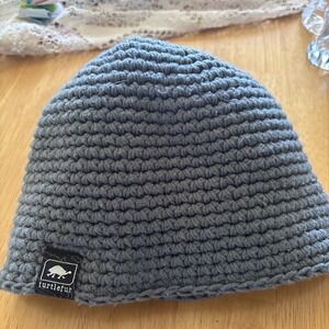 Turtle Fur Black Gray Beanie Warm Fleece Lined Knit One Size
